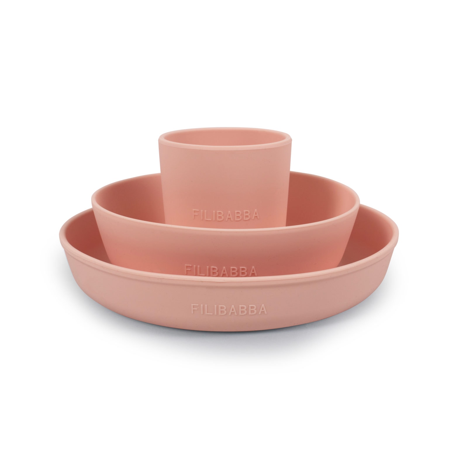 Filibabba - Silicone Dinner set, Peach (SI008)