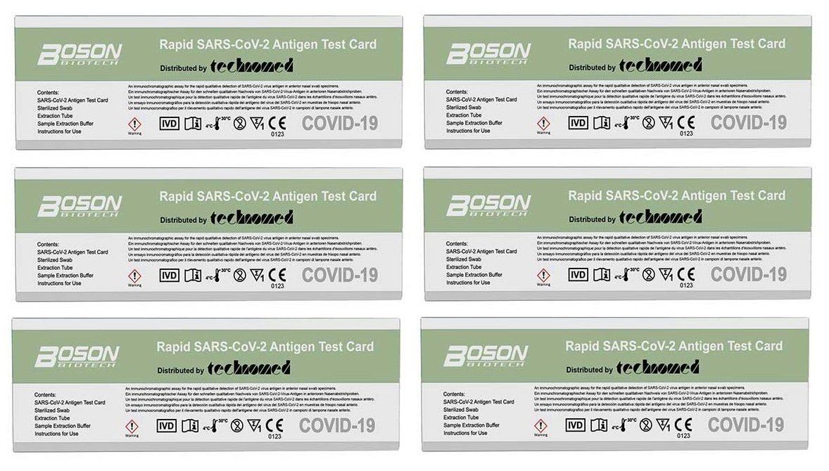 Boson - 6 x Rapid SARS-CoV-2 Antigen Test Card