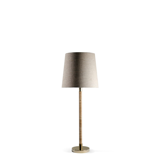 Porta Romana I Small Holden Table Lamp I Light Cane With Brass