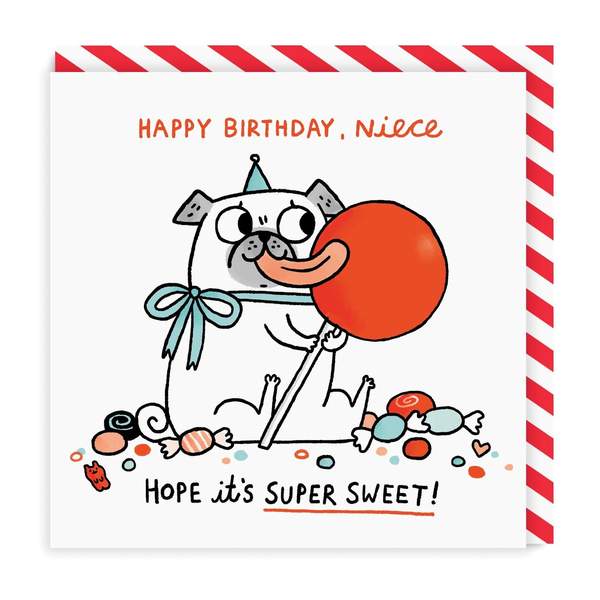 Super Sweet Niece Square Greeting Card
