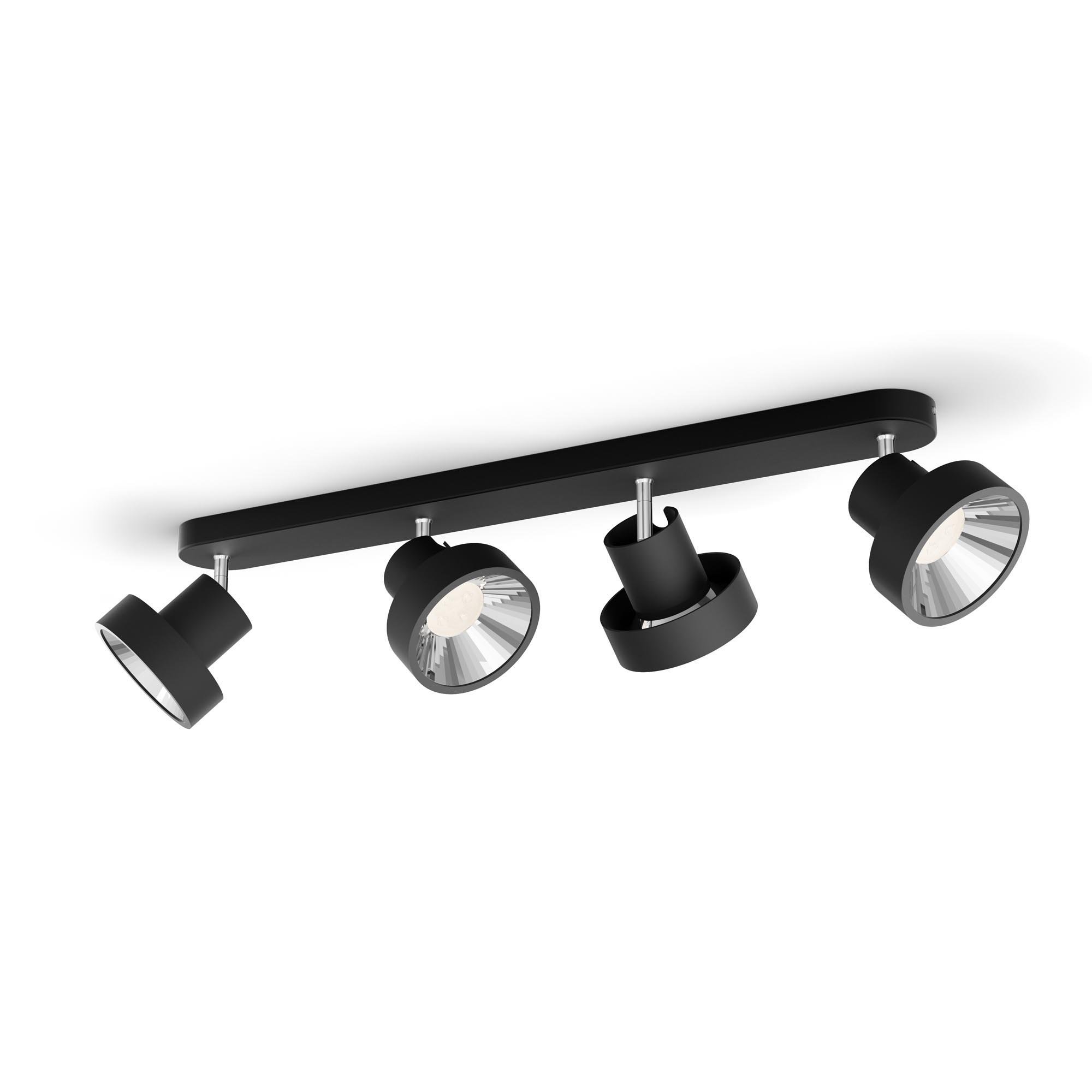 Philips - BUKKO Single Spot Black 4x4.3W myLiving