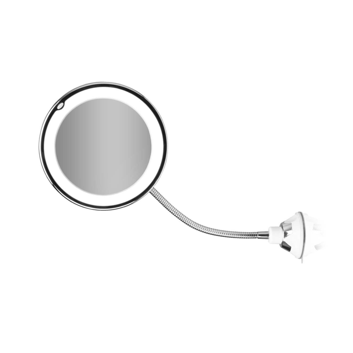 Gillian Jones - White Suctionmirror w. Adjustable "Goose Neck" & LED light