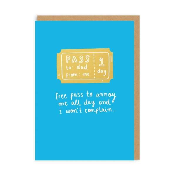 Dad Annoyance Pass Greeting Card