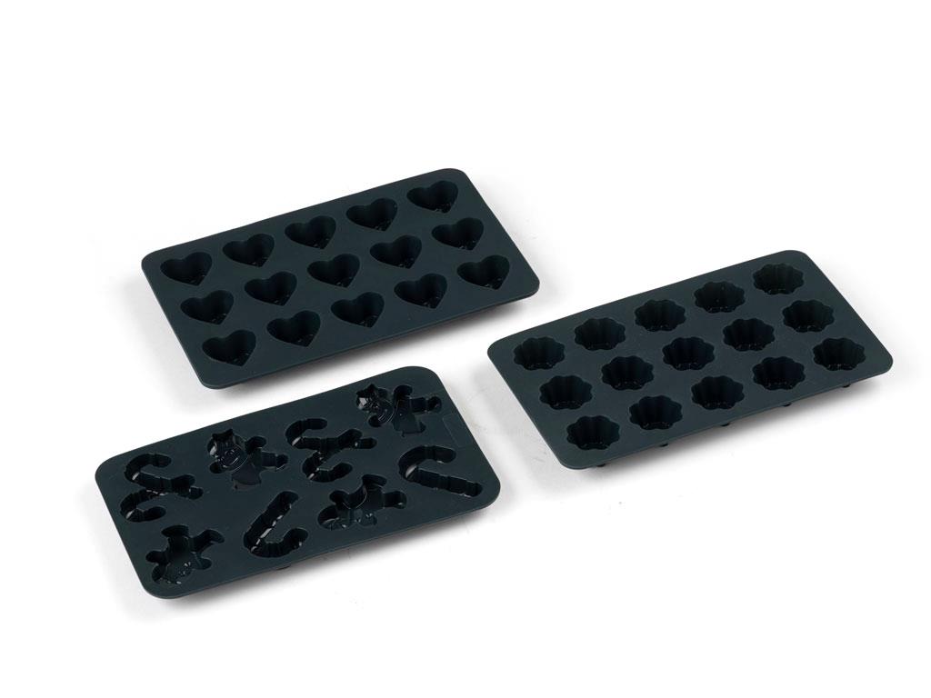 Mette Blomsterberg​ - Chocolate Mold 3 pcs - Grey (​225202)